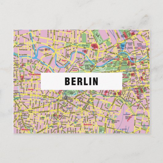 CITY MAP POSTCARDS filmen in Berlin Postkarte (Vorderseite)