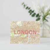 CITY MAP POSTCARDS filmen in London Postkarte (Stehend Vorderseite)