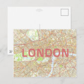CITY MAP POSTCARDS filmen in London Postkarte (Vorne/Hinten)