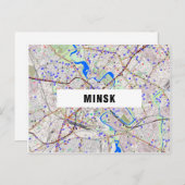 CITY MAP POSTCARDS filmen in Minsk Postkarte (Vorne/Hinten)