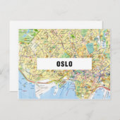 CITY MAP POSTCARDS FILO Oslo Postkarte (Vorne/Hinten)