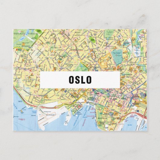 CITY MAP POSTCARDS FILO Oslo Postkarte (Vorderseite)