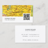 City Map Travel Agency Business Card | QR-Code Visitenkarte (Vorne/Hinten)