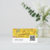 City Map Travel Agency Business Card | QR-Code Visitenkarte (Stehend Vorderseite)