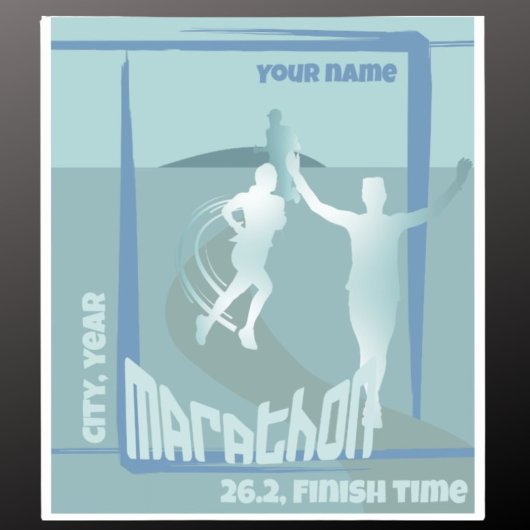 City Marathon Läufer Club Time Aufkleber