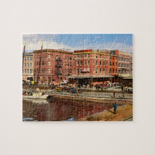 City - MD - Pratt St - The Business District 1906 Puzzle (Horizontal)