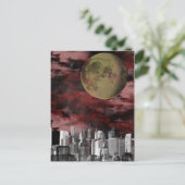 City Moon Postkarte (Stehend Vorderseite)