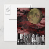 City Moon Postkarte (Vorne/Hinten)