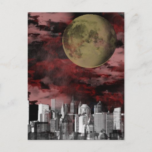 City Moon Postkarte (Vorderseite)