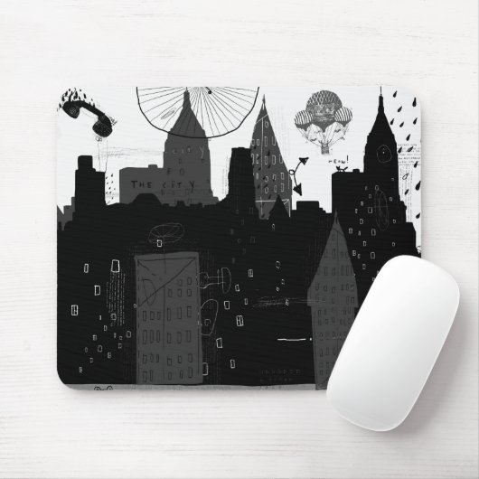City Mouse Pad Mousepad (Mit Mouse)