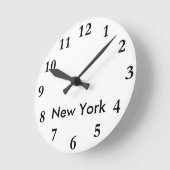 City Name Clock Template Runde Wanduhr (Winkel)