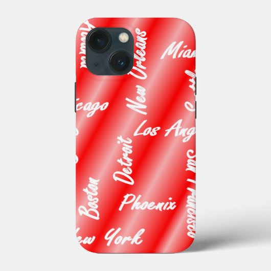 City Names - USA - iPhone Case (Rückseite)