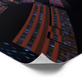 "City Never Sleeps" Scifi Fantasy Art Poster (Ecke)