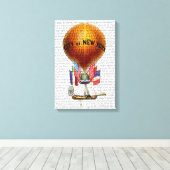 City New York Hot Air Ballon Leinwanddruck (Insitu (Holzboden))