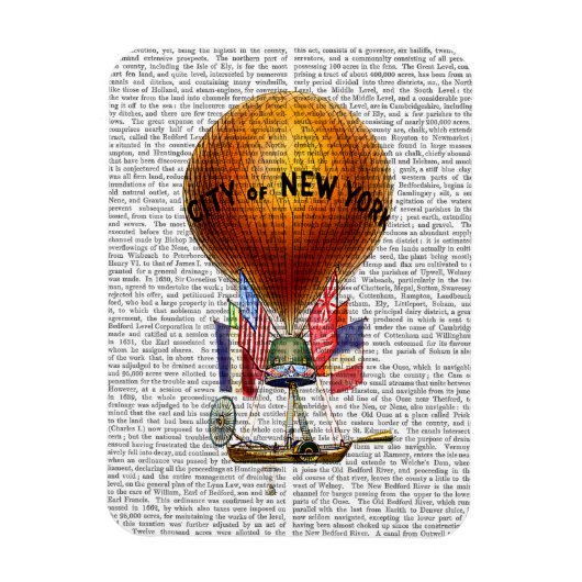 City New York Hot Air Ballon Magnet (Vertikal)