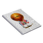 City New York Hot Air Ballon Notizblock (Rechte Seite)