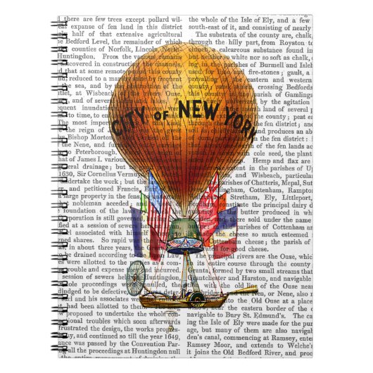 City New York Hot Air Ballon Notizblock (Vorderseite)