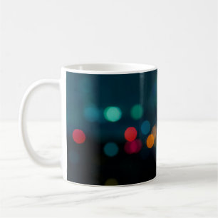 City night light blur bokeh, defocused backgrounda kaffeetasse