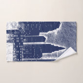 City Night Lights City Skyline Badhandtuch Set (Handtuch)