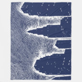 City Night Lights City Skyline Fleecedecke (Vorderseite)