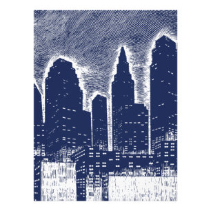 City Night Lights City Skyline Fotodruck