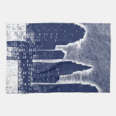 City Night Lights City Skyline Geschirrtuch (Horizontal)