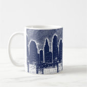 City Night Lights City Skyline Kaffeetasse (Links)