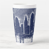 City Night Lights City Skyline Milchtasse (Vorderseite)