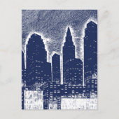 City Night Lights City Skyline Postkarte (Vorderseite)