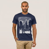 City Night Lights City Skyline T-Shirt (Vorne ganz)
