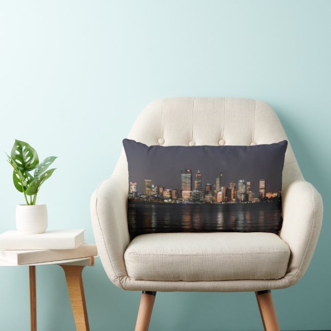 City Night Lumbar Throw Pillow Lendenkissen (Stuhl )