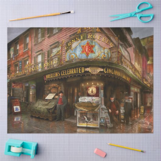 City - NY - Ernest Roeber's Cafe 1908 Seidenpapier (Basteln)