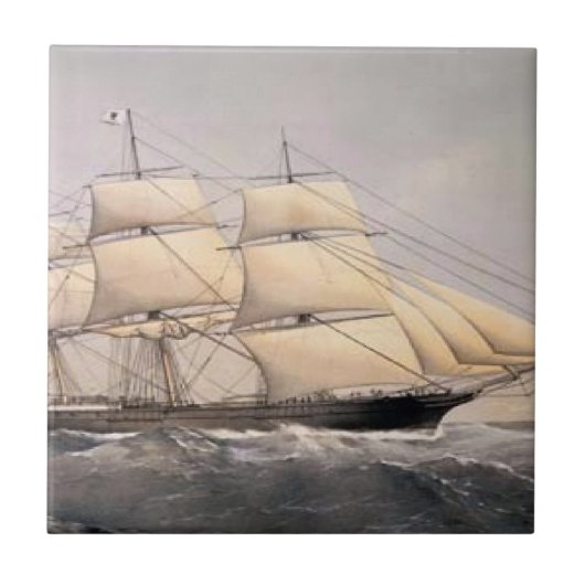 City of Adelaide Klipper-Schiff 1800er Fliese (Vorderseite)