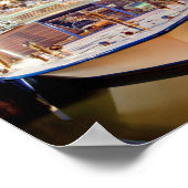 City of Amsterdam by Night Poster (Ecke)