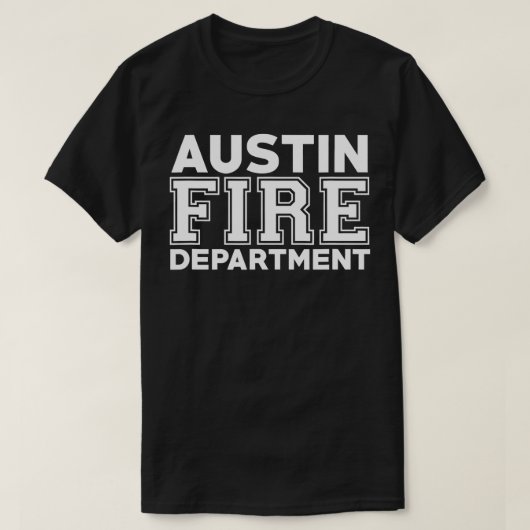 City of Austin Fire Rescue Texas Feuerwehrdienstle T-Shirt (Design vorne)