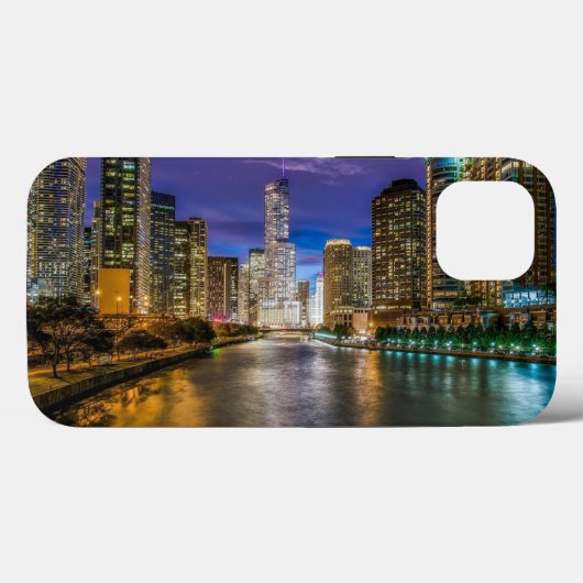 city of chicago with the magnificent river Case-Mate iPhone hülle (Rückseite (Horizontal))