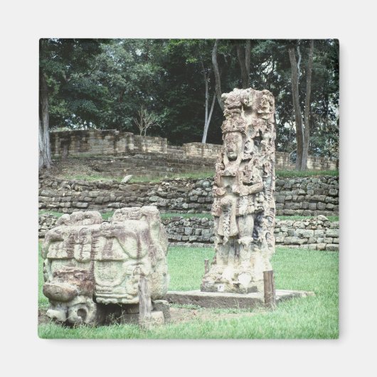 City of Copan Mayan Ruins Foto Designed Magnet (Vorne)