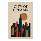 City of Dreams - New York Stylisée Poster (Vorderseite)
