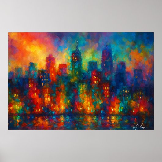 City of Echoes Cityscape Poster (Vorne)