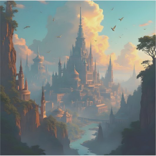 City Of Echoes - Square Vinyl Sticker (Vorderseite)