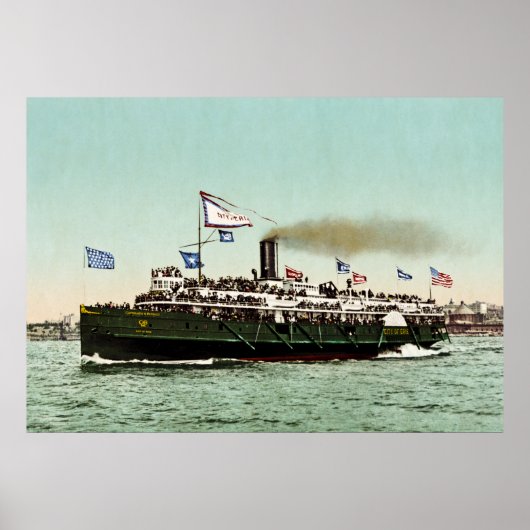 "City of Erie" Cleveland & Buffalo Line 1900 Poster (Vorne)