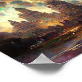 City of Light Fantasy Sci-Fi Art Poster (Ecke)