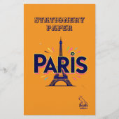 City of Lights: Bold Paris Typography Art Briefpapier (Vorderseite)