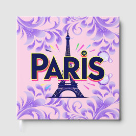 City of Lights: Bold Paris Typography Art Gästebuch