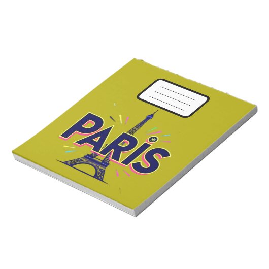 City of Lights: Bold Paris Typography Art Notizblock (Rotiert)