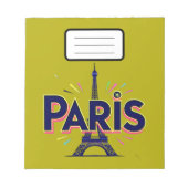 City of Lights: Bold Paris Typography Art Notizblock (Vorderseite)