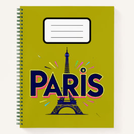 City of Lights: Bold Paris Typography Art Notizblock