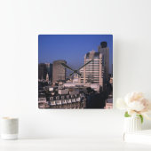 City of London Skyline Quadratische Wanduhr (Zuhause)