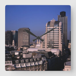 City of London Skyline Quadratische Wanduhr