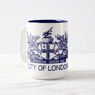 City of London, Vintage, Wappen, England UK Zweifarbige Tasse